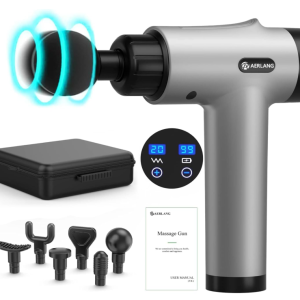 Massage Gun Deep Tissue, Handheld Muscle Massager with 6 Massager Heads, AERLANG Percussion Muscle Massage Gun, 20 Speeds Portable Handheld Electric Muscle Massager Body Massagers Gifts for Men Women