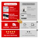 TJean 1550W Multifunctional Smart Household Visual Steam Oven Air Fryer Oven Toaster Steamed Rice&Fish Appointment Timing Heating