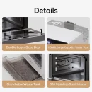 TJean 1550W Multifunctional Smart Household Visual Steam Oven Air Fryer Oven Toaster Steamed Rice&Fish Appointment Timing Heating