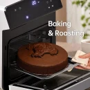 TJean 1550W Multifunctional Smart Household Visual Steam Oven Air Fryer Oven Toaster Steamed Rice&Fish Appointment Timing Heating