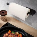 1pc Paper Towel Holder, Creative Punching-free Paper Towel Rack, Household Wall-mounted Paper Storage Organizer, For Kitchen And Bathroom, For Roll Paper, Plastic Film And Towel, Kitchen Organizers And Storage, Kitchen Accessories