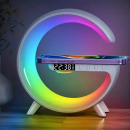 Multi-Function Vibrant Wake-Up Table Lamp | Night Lights with Speaker, Sunrise Alarm, RGB Rhythm Light, Fast Charging, and Color-Changing Ambiance - Perfect Gift for Christmas, Halloween, and Bedrooms