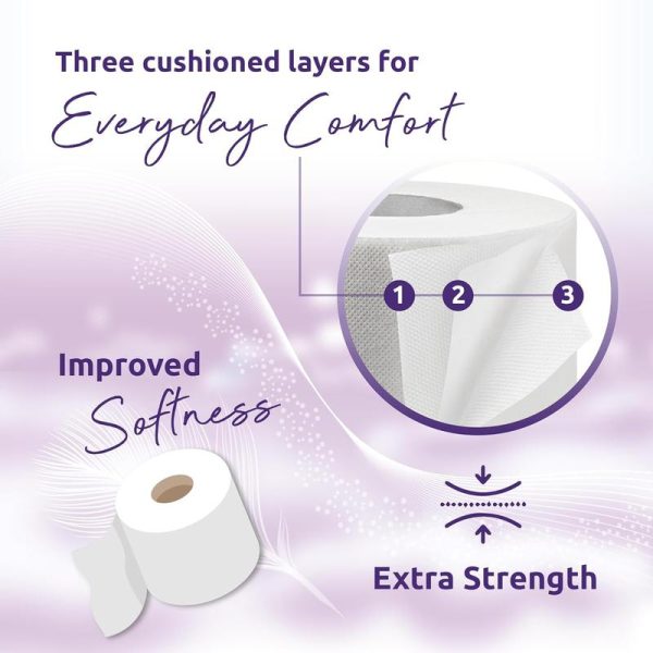 60 Roll Bulk Buy - Quilted 3 Ply LavenderFragranced Toilet Rolls - Image 2