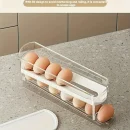 Space-Saving Rolling Egg Storage Box for Refrigerator Side Door - Durable Plastic, Battery-Free, Essential Kitchen Accessory for Efficient Egg Organization