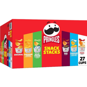 Pringles Potato Crisps Chips, Snack Stacks, Lunch Snacks, Office and Kids Snacks, Variety Pack (27 Cups)
