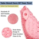 Antislip Rubber Foot & Back Scrubber Shower Mat Non-slip Wash Foot Pad Massage Shower Mat Bath Massage Foot Brush Pad