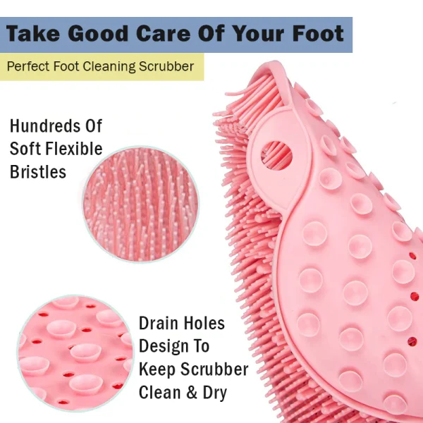 Antislip Rubber Foot & Back Scrubber Shower Mat Non-slip Wash Foot Pad Massage Shower Mat Bath Massage Foot Brush Pad - Image 7
