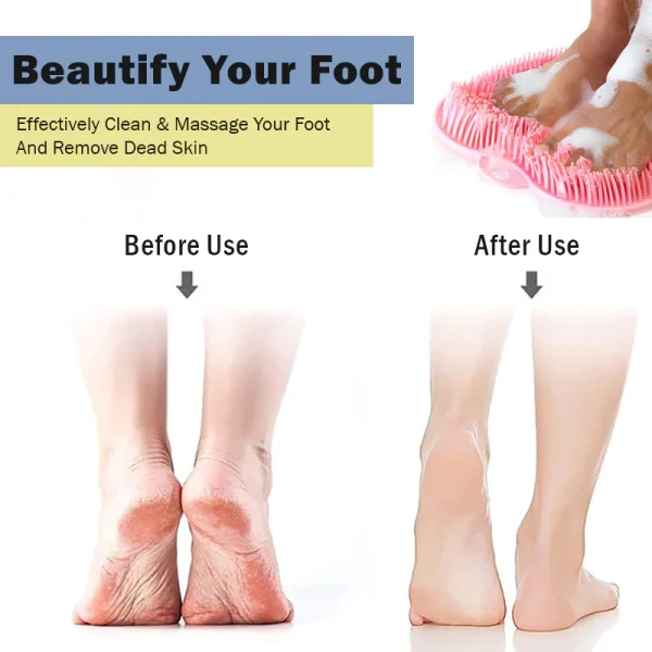 Antislip Rubber Foot & Back Scrubber Shower Mat Non-slip Wash Foot Pad Massage Shower Mat Bath Massage Foot Brush Pad - Image 5