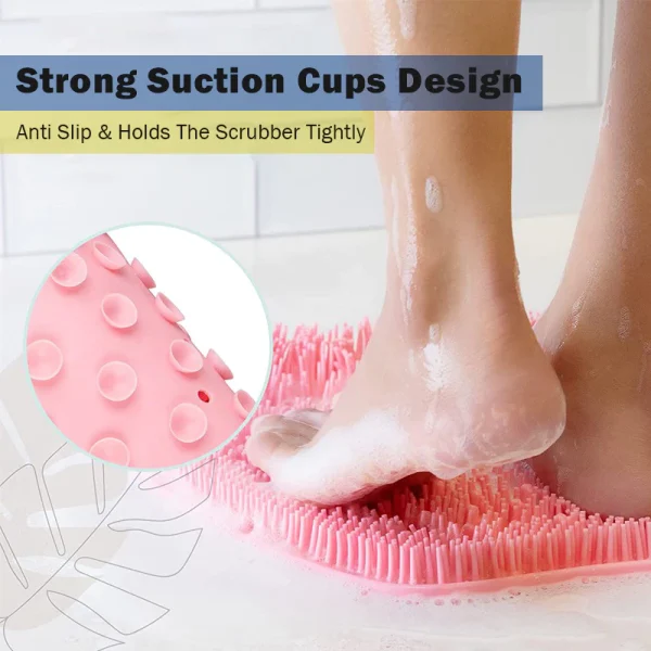 Antislip Rubber Foot & Back Scrubber Shower Mat Non-slip Wash Foot Pad Massage Shower Mat Bath Massage Foot Brush Pad - Image 4