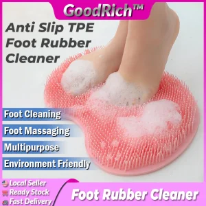 Antislip Rubber Foot & Back Scrubber Shower Mat Non-slip Wash Foot Pad Massage Shower Mat Bath Massage Foot Brush Pad