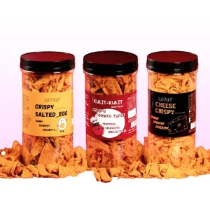 Kulit Kulit Crispy Chips 300G | KK Crispy Popiah Skin Big Snack | Cheese, Tomato,Salted Egg and Wasabi Flavour