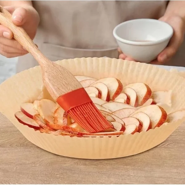 Air Fryer Paper Disposable Baking Papers Non-Stick Steamer Round Parchment Paper Liners Kitchen Accessories - Image 4