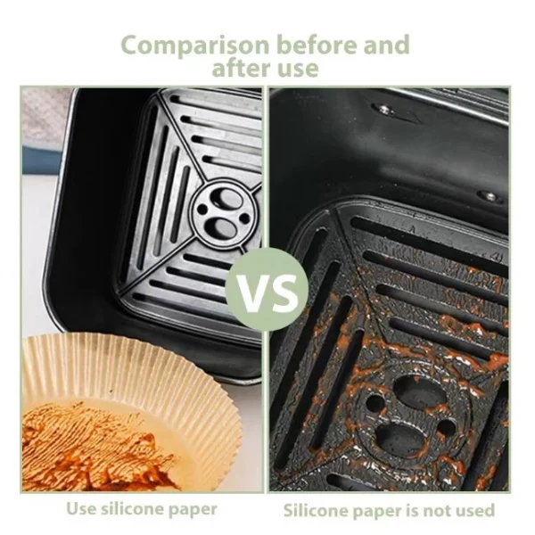 Air Fryer Paper Disposable Baking Papers Non-Stick Steamer Round Parchment Paper Liners Kitchen Accessories - Image 3