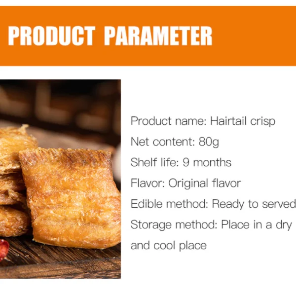Crispy hairtail snacks bagged seafood crispy dried fish readytoeat dry goods - Image 8
