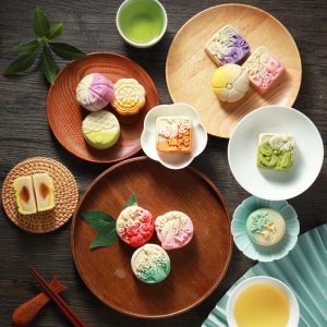 中秋月饼流心奶黄水果蛋黄 Mooncake 50gx8