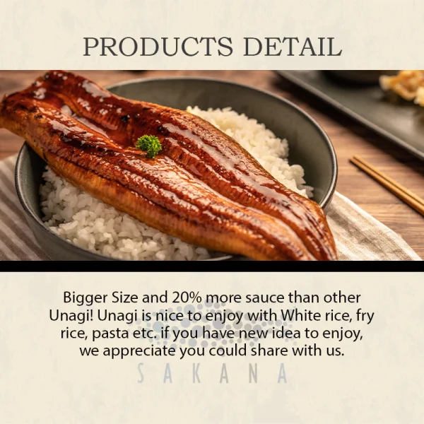 SAKANA | Premium Kabayaki Unagi Fillet (EXTRA BIG) – 400G Ready to Eat - Image 3