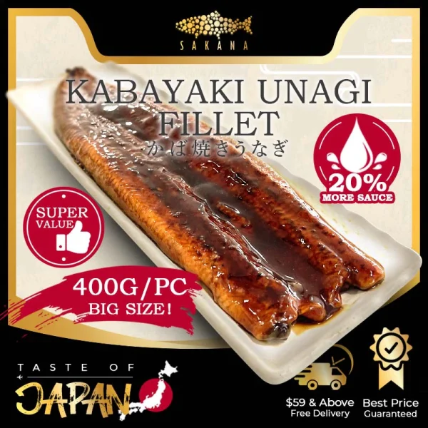 SAKANA | Premium Kabayaki Unagi Fillet (EXTRA BIG) – 400G Ready to Eat - Image 2