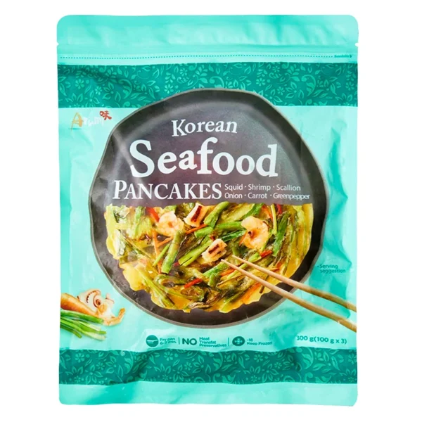 [ARUMI] Korean Pancake (Jeon) 300g - Kimchi/Seafood/Spicy Leek Pancake - Image 2