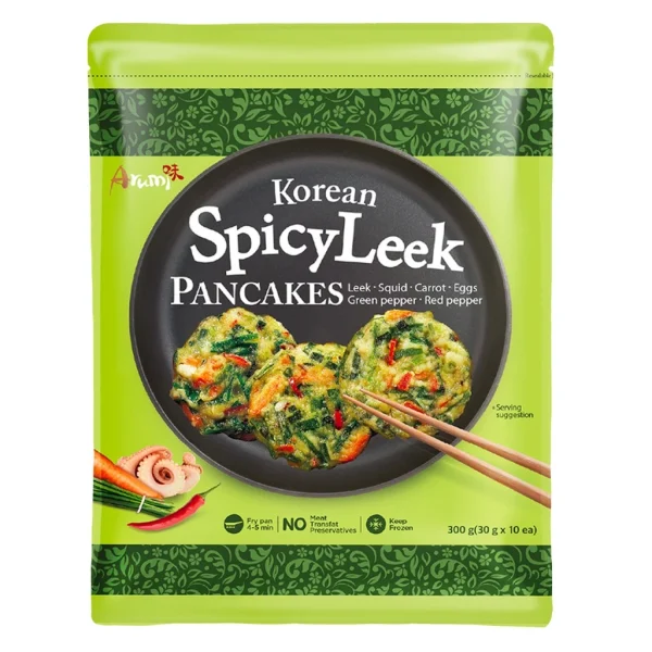 [ARUMI] Korean Pancake (Jeon) 300g - Kimchi/Seafood/Spicy Leek Pancake - Image 5