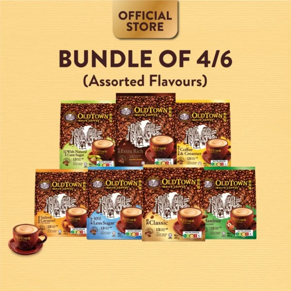 OLDTOWN Instant Premix White Coffee, 13 Sticks