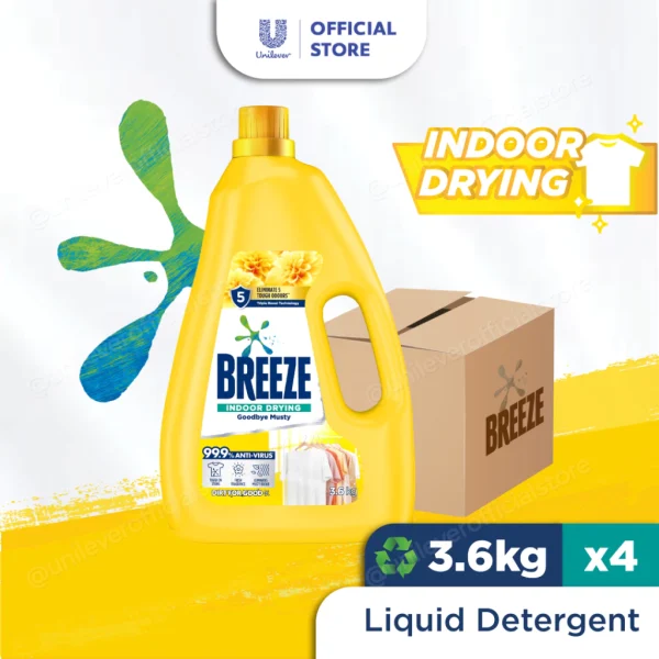 [Bundle of 4] Breeze Liquid Detergent 3.6kg Carton Sale - Image 5
