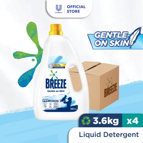 [Bundle of 4] Breeze Liquid Detergent 3.6kg Carton Sale - Image 4