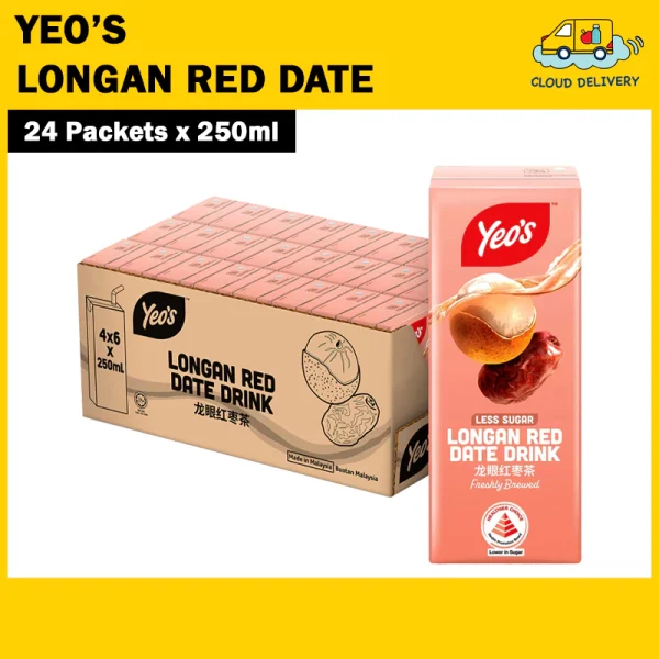 Yeo's Longan Red Date Packet (24 x 250ml)