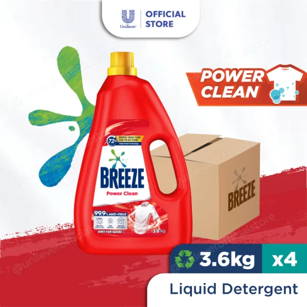 [Bundle of 4] Breeze Liquid Detergent 3.6kg Carton Sale - Image 3