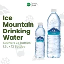 Ice Mountain Drinking Water (500ml x 24 Bottles / 1.5L x 12 Bottles)